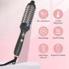 Heated Round Brush 1.5 Inch Thermal Brush Hair Curling Iron Comb Ceramic Tourmaline Ionic Hair Curler Digital Display Curling Wand Double PTC Staighte