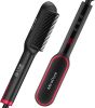 Hair Straightener Brush, One-Step Straightening Brush With 50M Negative Ions, 13 Temp Settings & LED Display, Dual Voltage