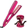 Hair Waver Iron Wand Hair Crimper Hair Waver Barrel Curling Iron 1 Inch PTC Heater Auto Shut-Off Adjustable Easy Shap Long Lasting Heat Dual Voltage