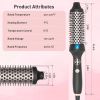 Heated Round Brush 1.5 Inch Thermal Brush Hair Curling Iron Comb Ceramic Tourmaline Ionic Hair Curler Digital Display Curling Wand Double PTC Staighte